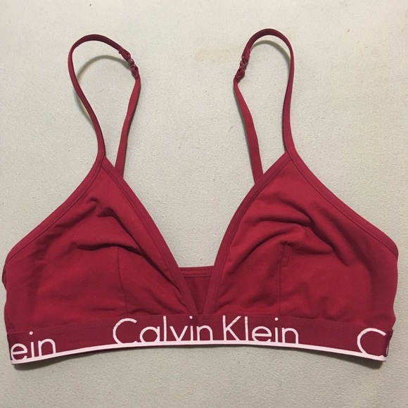 calvin klein red triangle bra